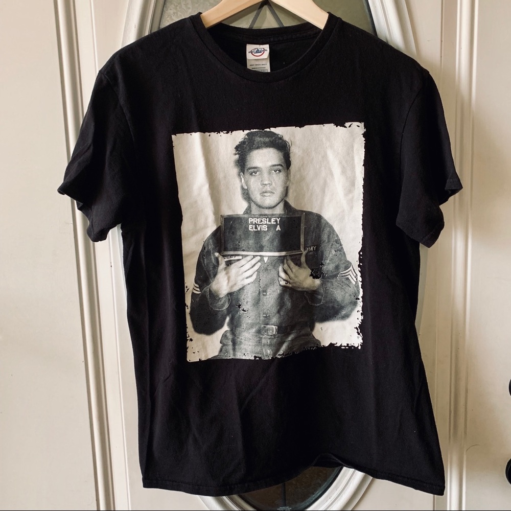 Vintage Elvis music tee shirt black M t-shirt